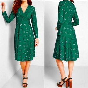 Hutch Anthropologie Just Bee Yourself Faux Wrap Dress